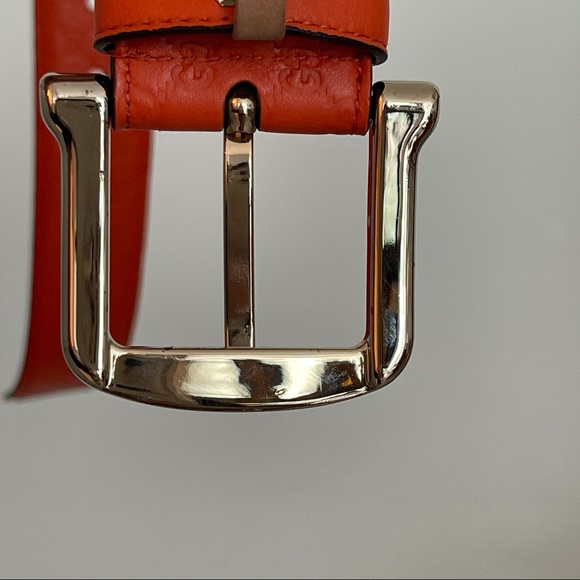 GUCCI Orange microGuccissimo belt GG 75/30 - Picture 7 of 8
